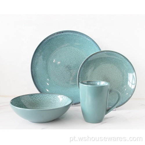 Conjunto de jantar de porcelana reativa de porcelana no estilo ocidental por atacado